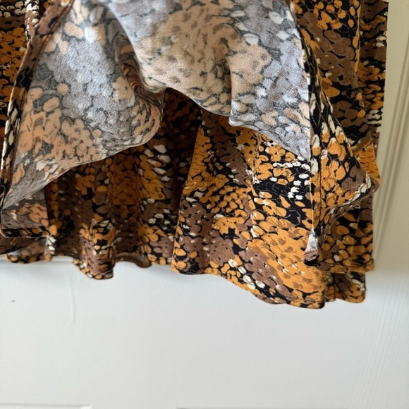 New AFRM Camila Animal Print Mini Dress Women’s M Golden Autumn Snake - Picture 8 of 17